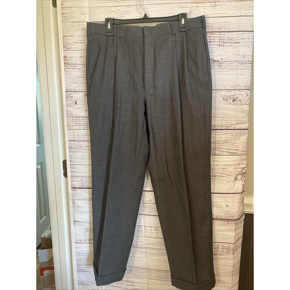 vtg 90s Tommy Hilfiger 36x29 Dress Pants Trousers Pleated cuffed